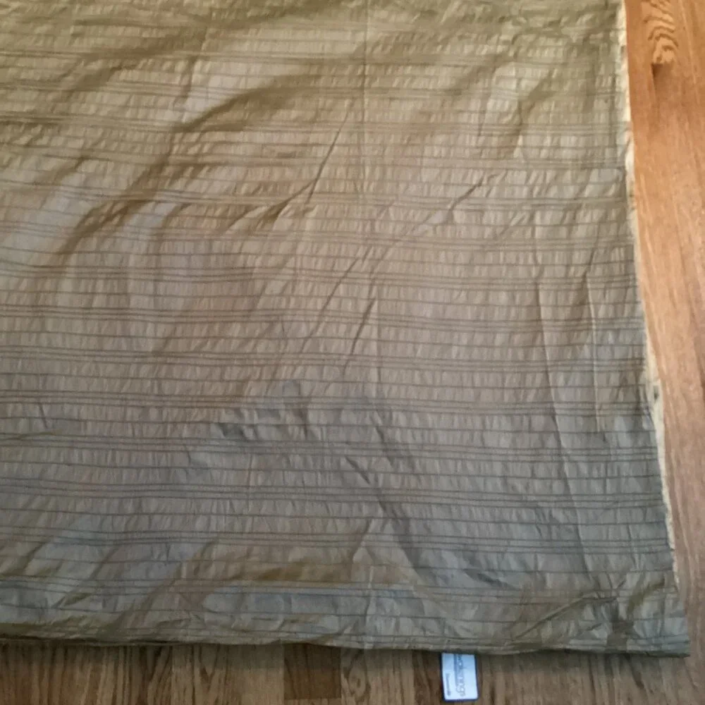 NWT THOMASVILLE AWAKENINGS KATE TAUPE SHANTUNG REVERSIBLE KING DUVET 4 EU SHAMS